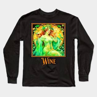 Art Nouveau Wine Long Sleeve T-Shirt